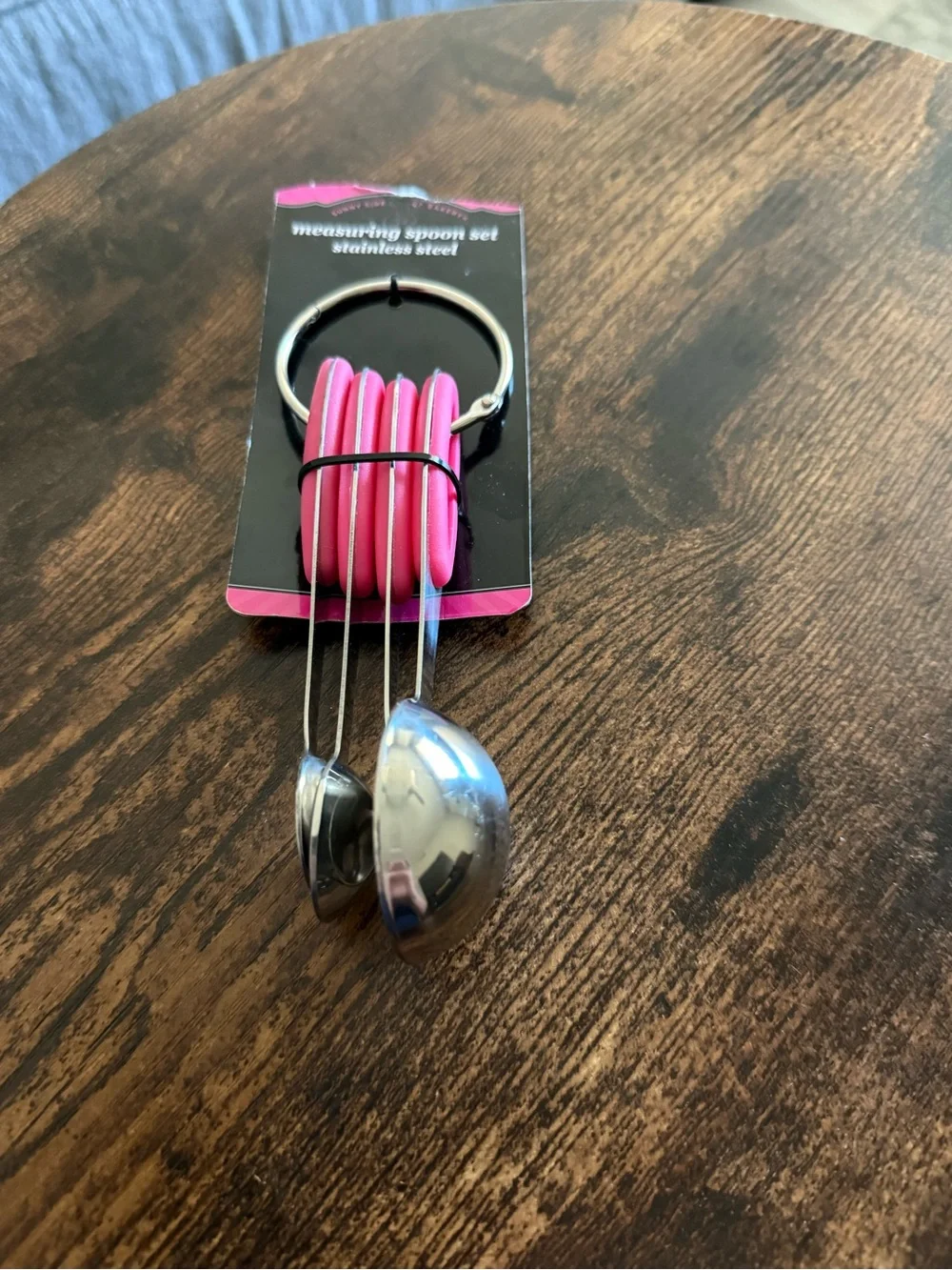 Pink Stainless Steel Measuring Spoon Set - Pack of 4
